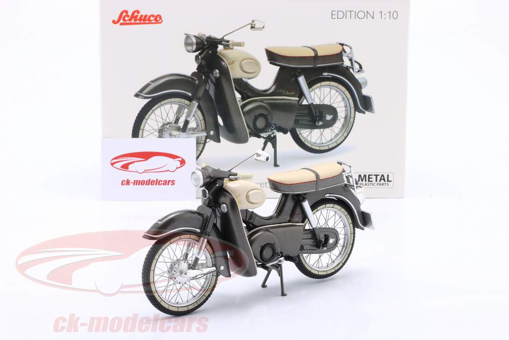 Kreidler Florett Super met beenschild grijs 1:10 Schuco