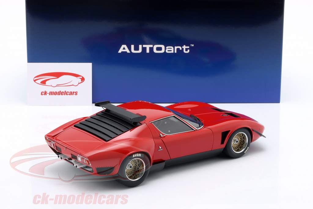 Lamborghini Miura Jota SVR byggeår 1968 rød 1:18 AUTOart
