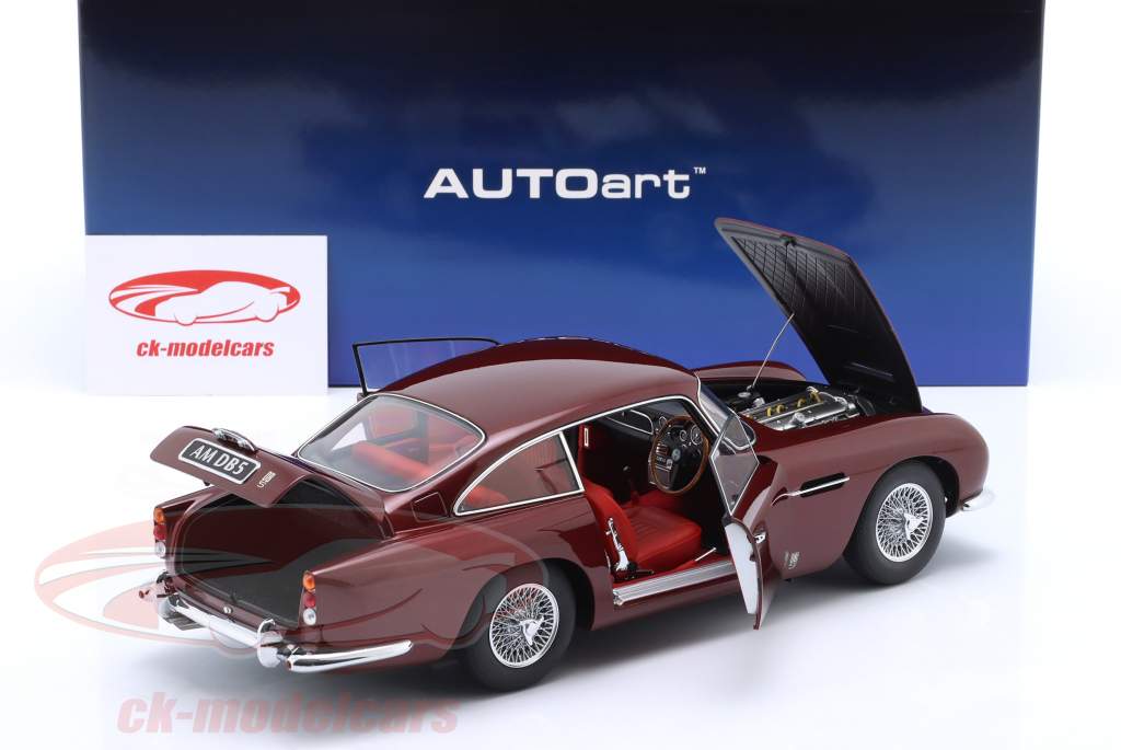 Aston Martin DB5 ano de construção 1964 vermelho 1:18 AUTOart