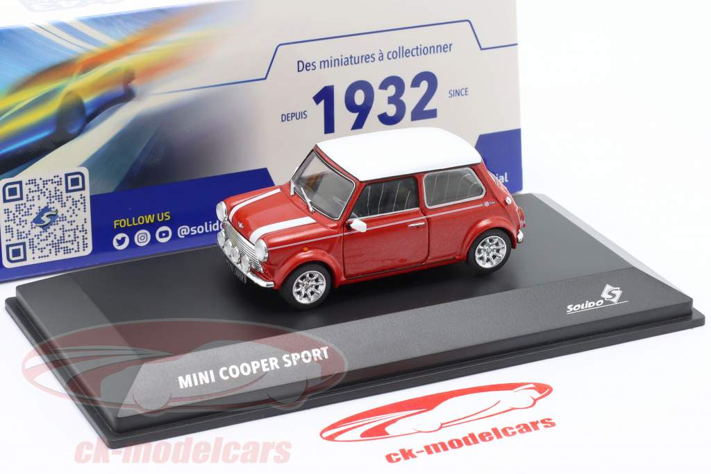 Mini Cooper Sport année de construction 1997 rouge 1:43 Solido