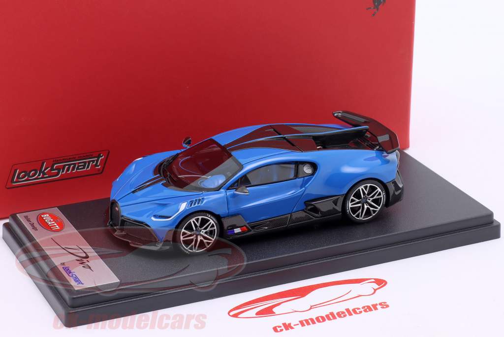 Bugatti Divo année de construction 2018 French Racing bleu 1:43 LookSmart