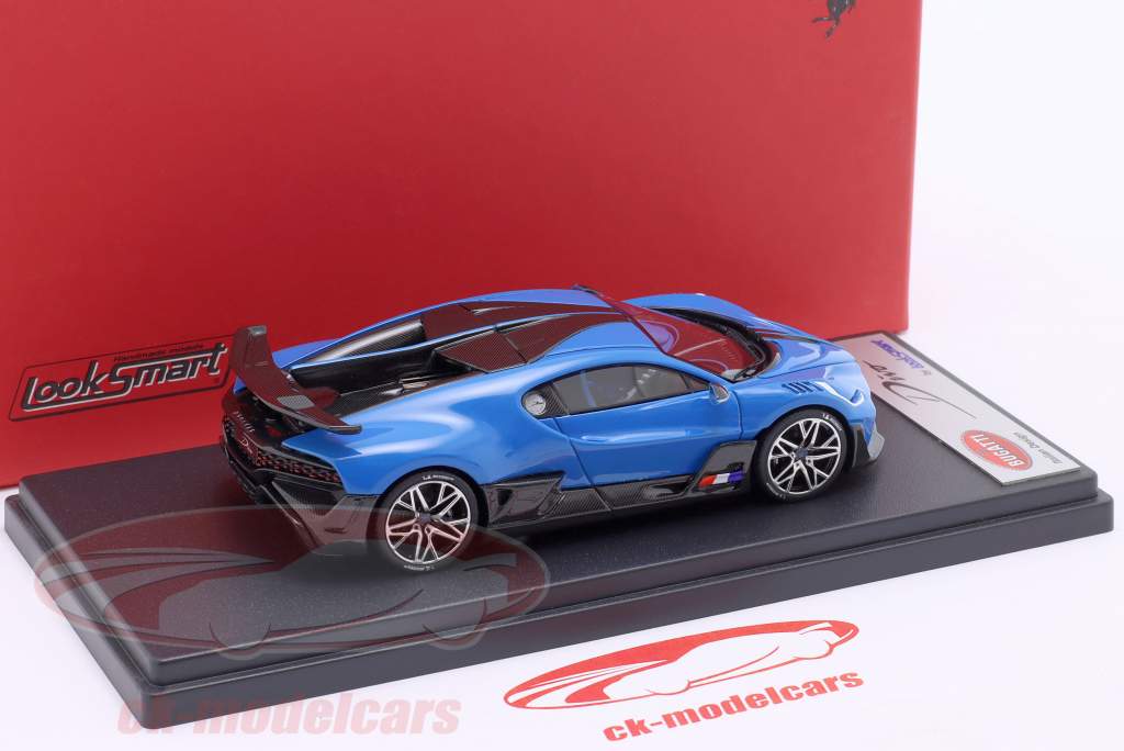 Bugatti Divo année de construction 2018 French Racing bleu 1:43 LookSmart