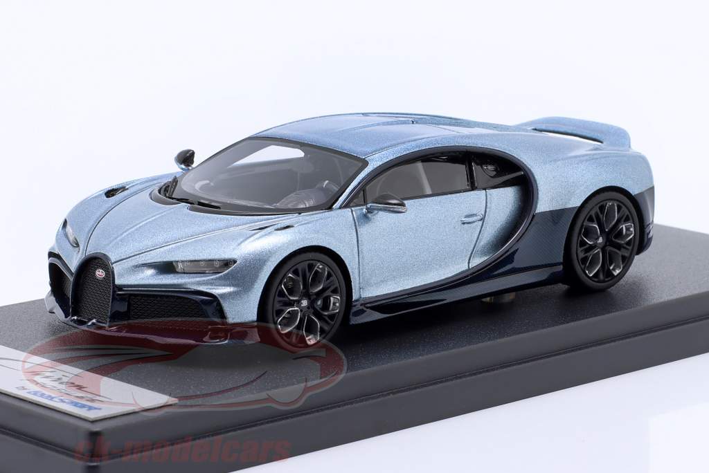 Bugatti Chiron Profilee ano de construção 2023 prata metálico / azul escuro 1:43 LookSmart