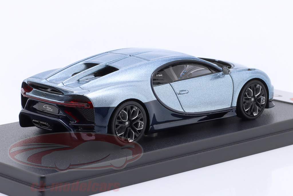 Bugatti Chiron Profilee year 2023 silver metallic / dark blue 1:43 LookSmart