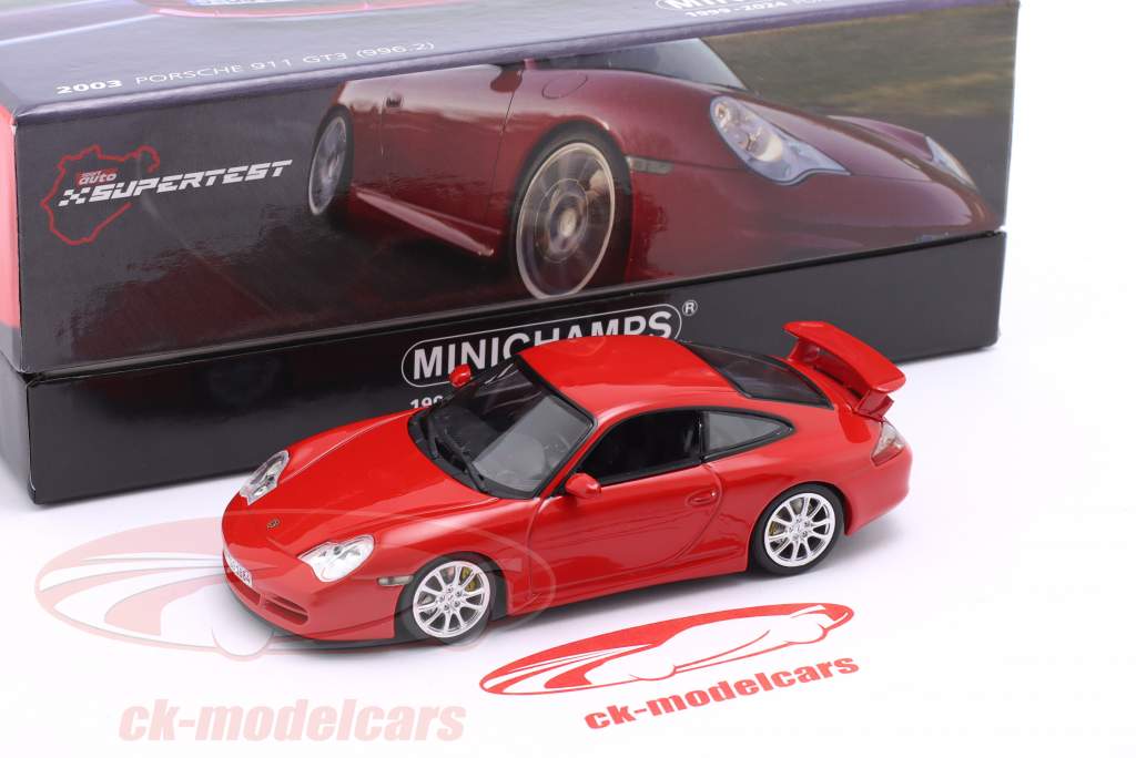 Porsche 911 (996.2) GT3 Test Nürburgring 2003 red 1:43 Minichamps