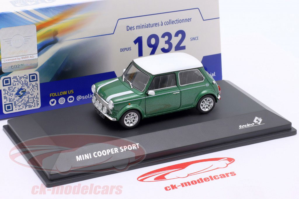 Mini Cooper Sport Pack année de construction 1994 British racing vert 1:43 Solido