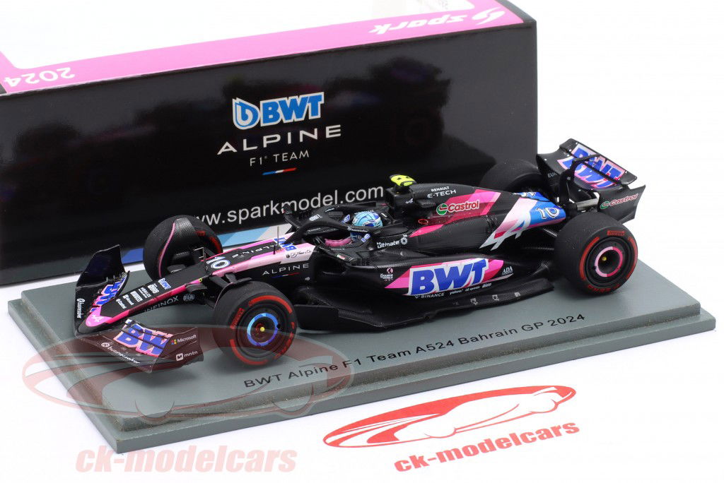 Pierre Gasly Alpine A524 #10 Bahrain GP Formula 1 2024 1:43 Spark