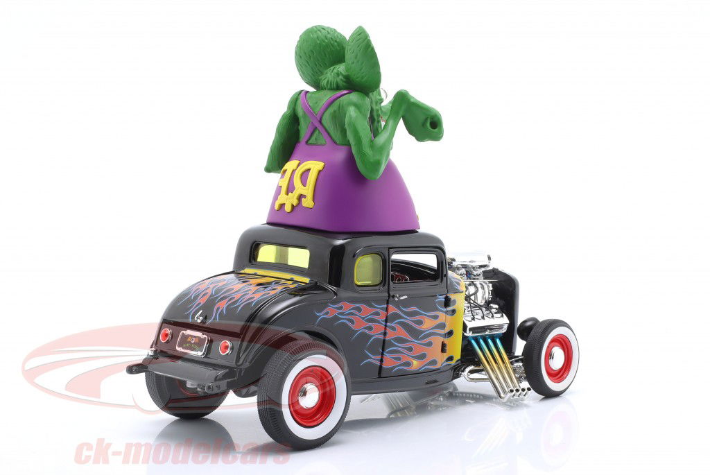 Ford Blown 5 (Rat Fink figure) year 1932 black 1:18 GMP