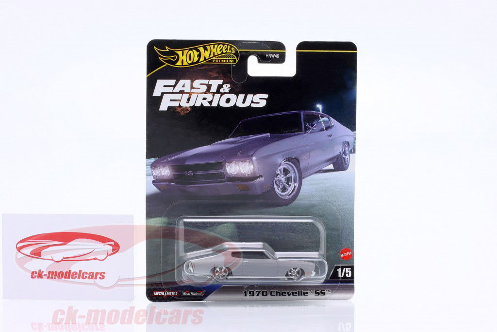 Chevrolet Chevelle SS year  1970 (Fast & Furious) grey 1:64 HotWheels