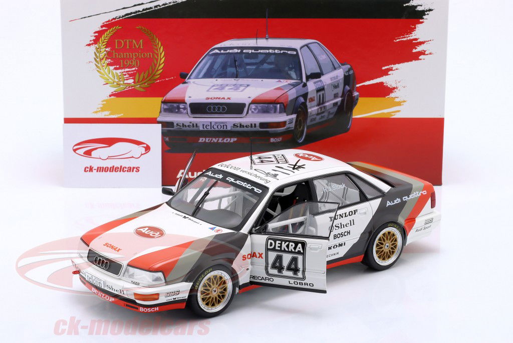 Audi V8 Quattro #44 DTM Champion 1990 Hans-Joachim Stuck firma Edición 1:18 WERK83