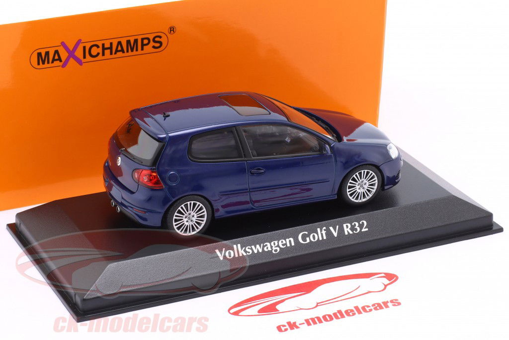 Minichamps 1:43 Volkswagen VW Golf V R32 year 2005 blue