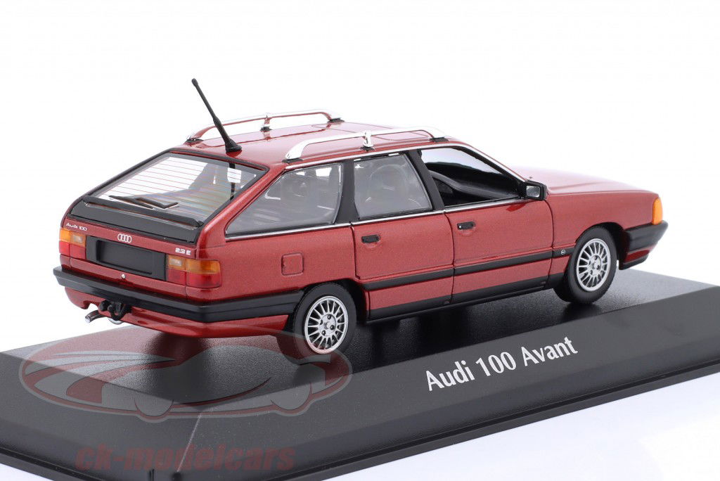 Audi 100 Avant (C3) year 1990 red metallic 1:43 Minichamps