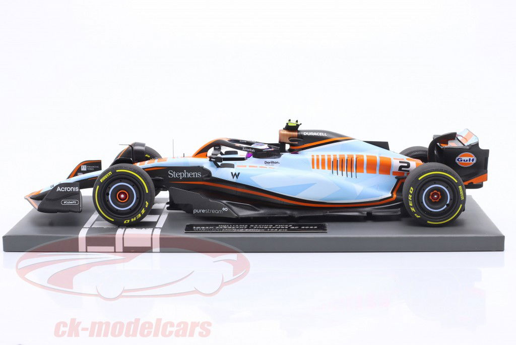 Logan Sargeant Williams FW45 #2 Cingapura GP fórmula 1 2023 1:18 Minichamps