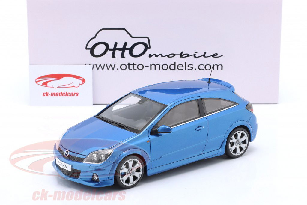Opel Astra (H) OPC byggeår 2006 blå 1:18 OttOmobile
