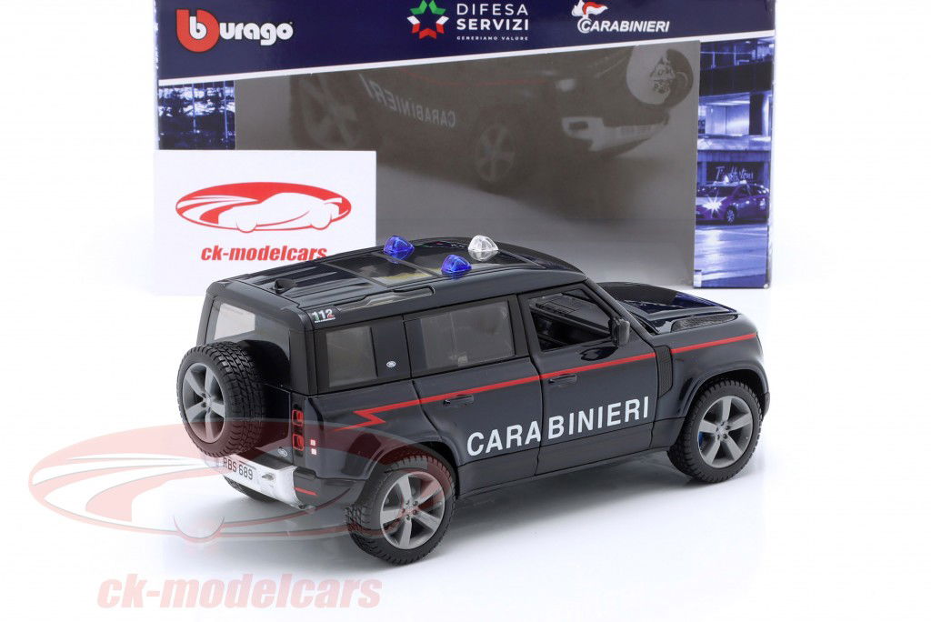 Land Rover Defender 110 Carabinieri 2022 donkerblauw 1:24 Bburago