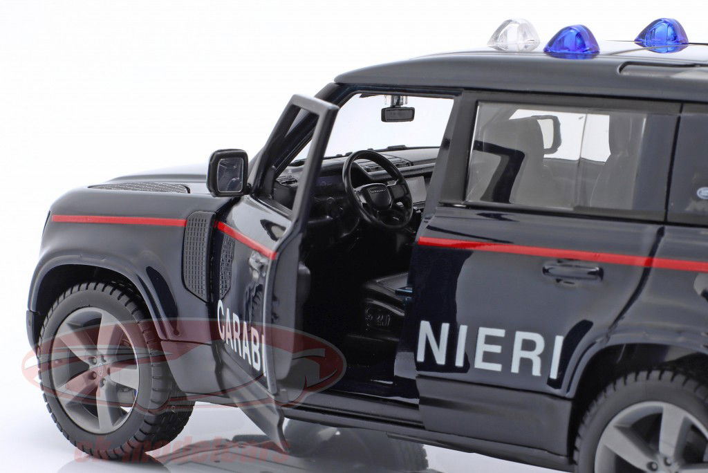 Land Rover Defender 110 Carabinieri 2022 donkerblauw 1:24 Bburago