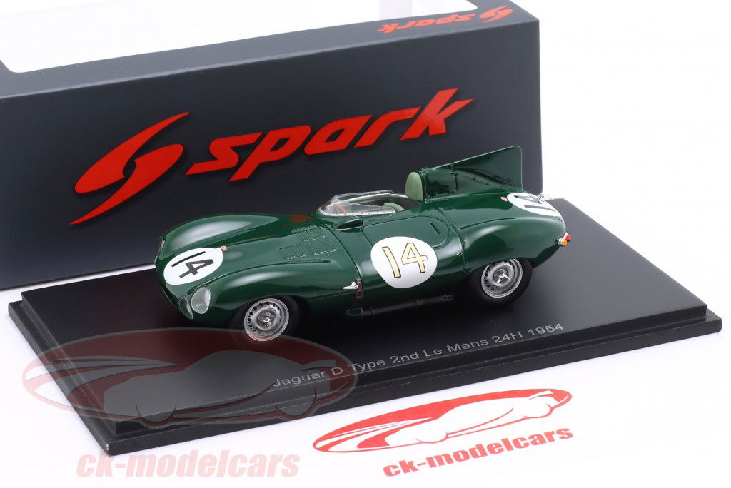 Jaguar D-Type #14 2° 24h LeMans 1954 Hamilton, Rolt 1:43 Spark