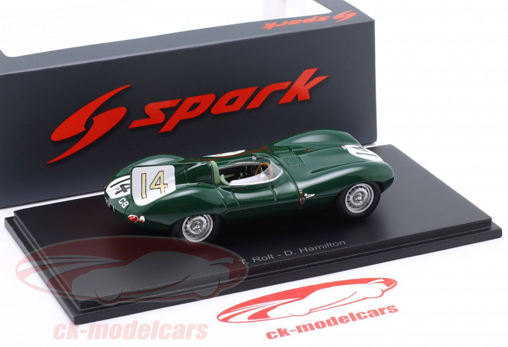 Jaguar D-Type #14 2° 24h LeMans 1954 Hamilton, Rolt 1:43 Spark