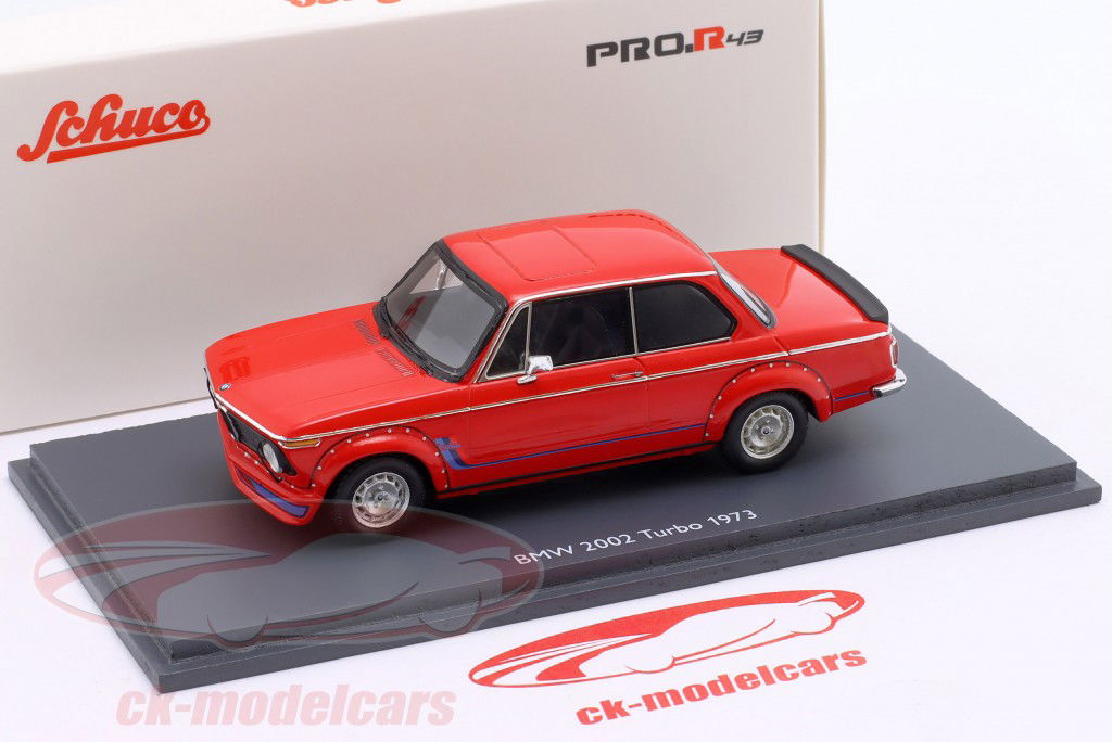 BMW 2002 Turbo Byggeår 1973 rød 1:43 Schuco