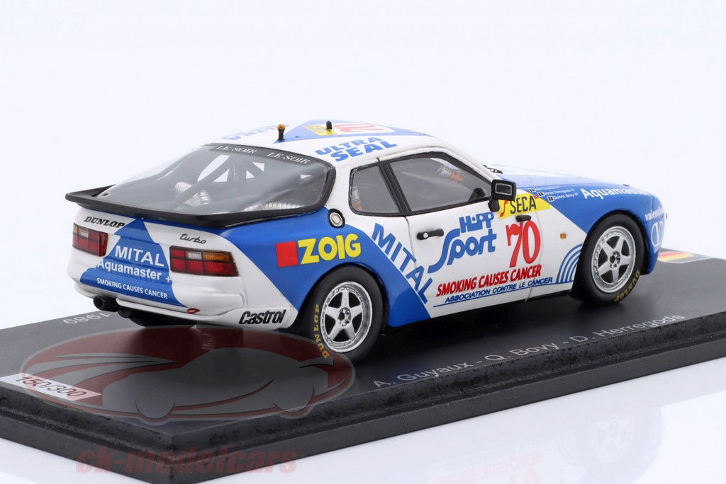 Porsche 944 Turbo #70 6th 24h Spa 1989 Guyaux, Herregods, Bovy 1:43 Spark