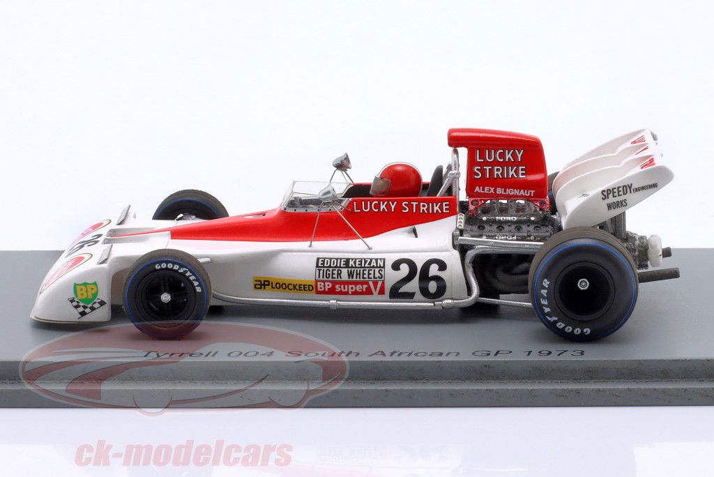 Eddie Keizan Tyrrell 004 #26 Zuid-Afrika GP formule 1 1973 1:43 Spark