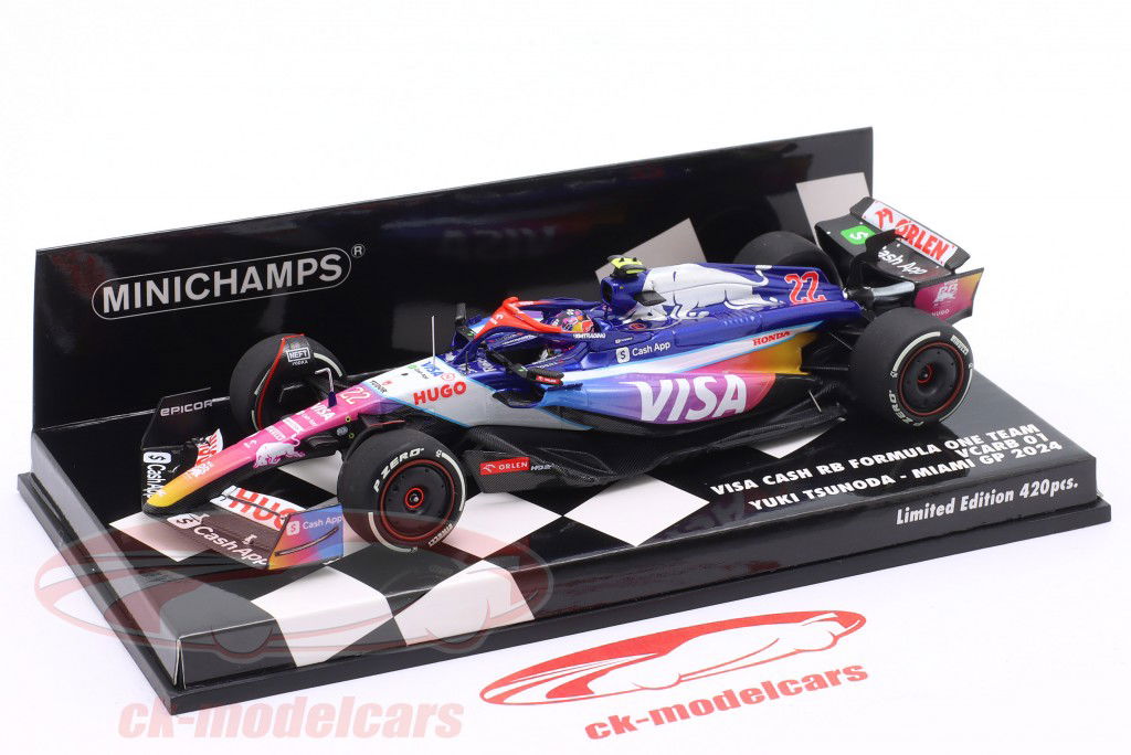 Minichamps 1:43 Yuki Tsunoda RB VCARB 01 #22 Miami GP