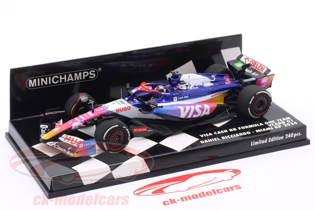 Daniel Ricciardo RB VCARB 01 #3 Miami GP formula 1 2024 1:43 Minichamps