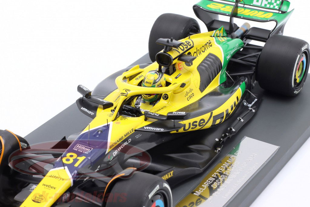 Oscar Piastri McLaren MCL38 #81 2º Monaco GP fórmula 1 2024 1:18 Minichamps