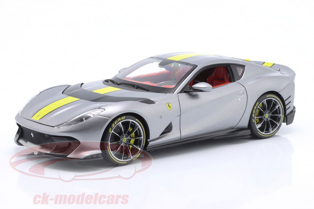Ferrari 812 Competizione year 2021 grey metallic 1:18 Bburago Signature