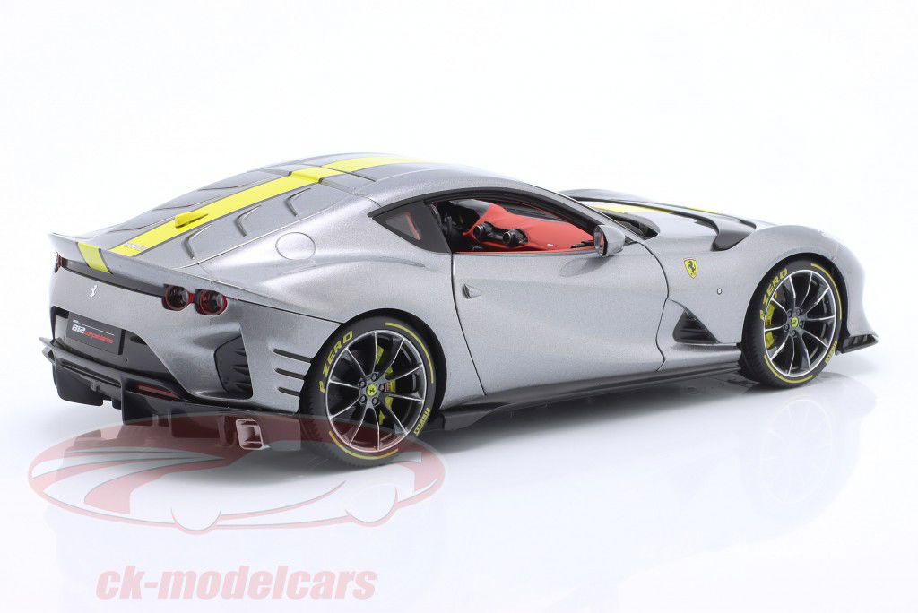 Ferrari 812 Competizione year 2021 grey metallic 1:18 Bburago Signature