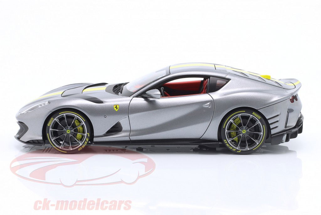 Ferrari 812 Competizione year 2021 grey metallic 1:18 Bburago Signature
