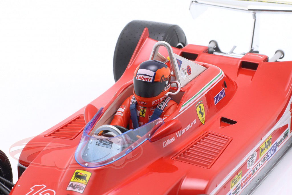G. Villeneuve Ferrari 312T4 #12 ganhador África do Sul GP fórmula 1 1979 1:18 Bburago
