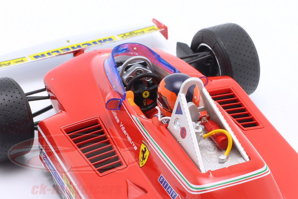 G. Villeneuve Ferrari 312T4 #12 ganhador África do Sul GP fórmula 1 1979 1:18 Bburago