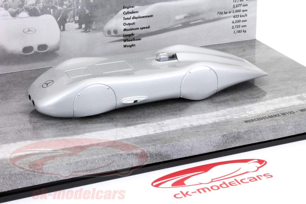 Mercedes-Benz W125 World Record Car Bj. 1938 silber / silver 1:43 Minichamps