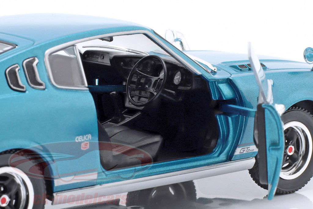 Toyota Celica LB 2000 GT Byggeår 1973 turkis metallisk 1:24 WhiteBox