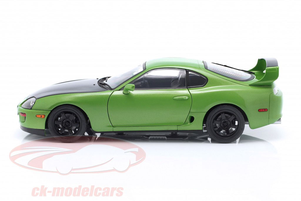 Toyota Supra MK4 (A80) Ano de construção 1993 verde preto 1:18 Solido