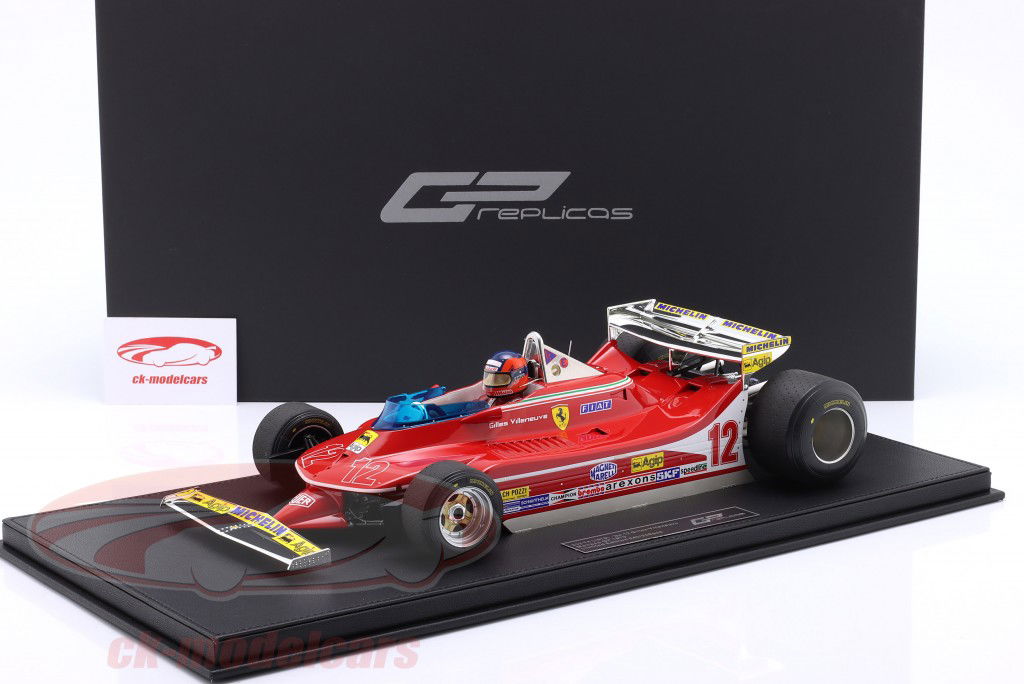 Gilles Villeneuve Ferrari 312T4 #12 Monaco GP fórmula 1 1979 1:12 GP Replicas