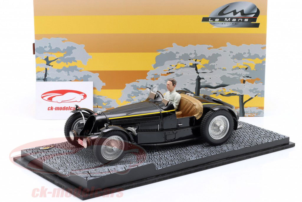 Bugatti T59 King of Belgium Year 1934 black 1:18 LeMans Miniatures