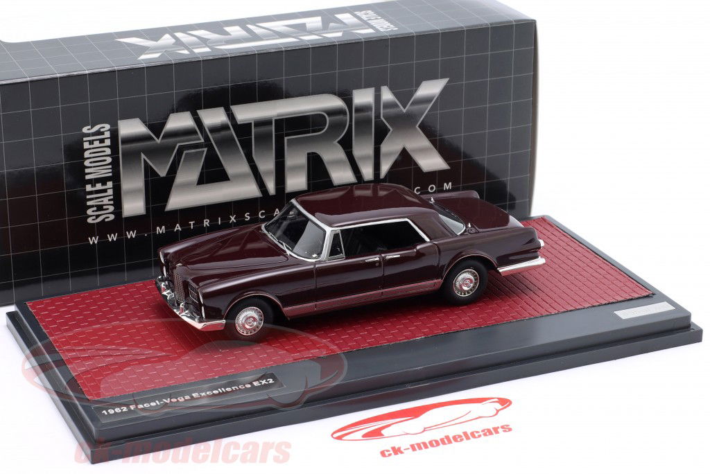 Facel-Vega Excellence EX2 Byggeår 1962 rødbrun 1:43 Matrix
