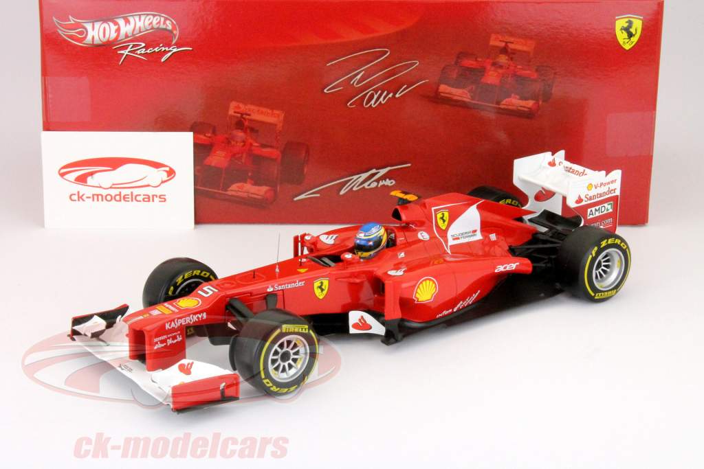 阿隆索法拉利F2012一级方程式赛车2012年1:18的Hotwheels