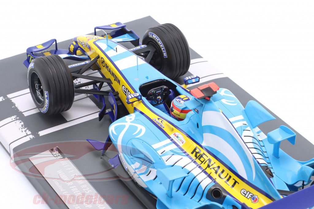 Fernando Alonso Renault R25 #5 gagnant France GP formule 1 Champion du monde 2005 1:18 Minichamps