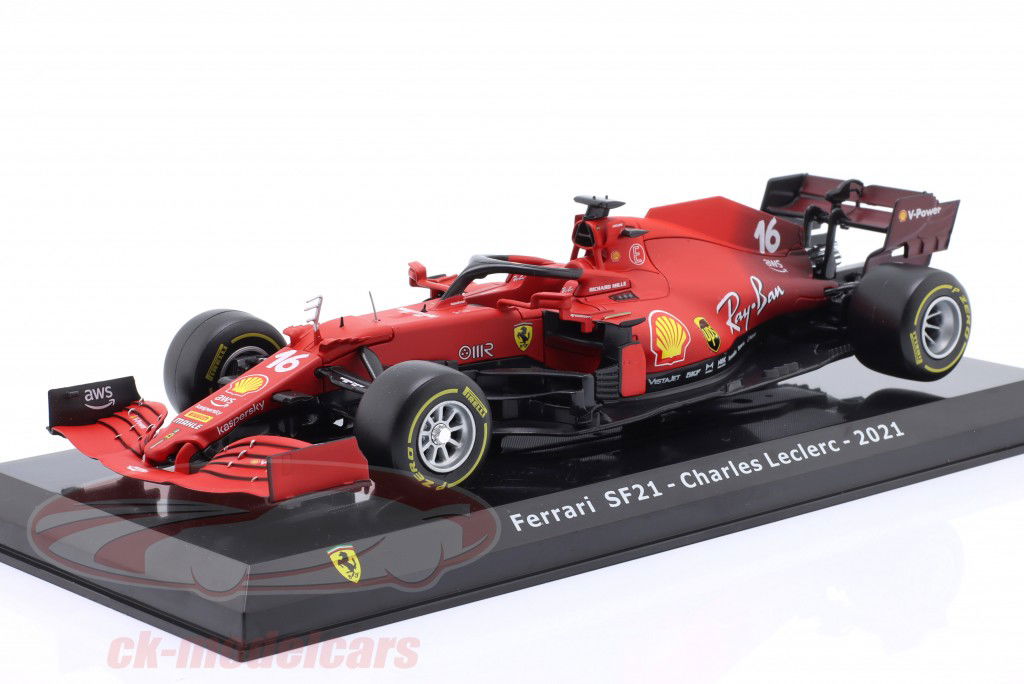 Charles Leclerc Ferrari SF21 #16 formel 1 2021 1:24 Premium Collecitbles
