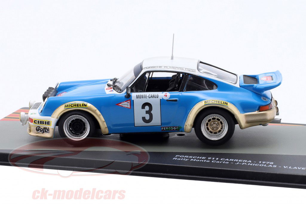 Porsche 911 Carrera #3 winnaar Rallye Monte Carlo 1978 Nicolas, Laverne 1:43 Altaya