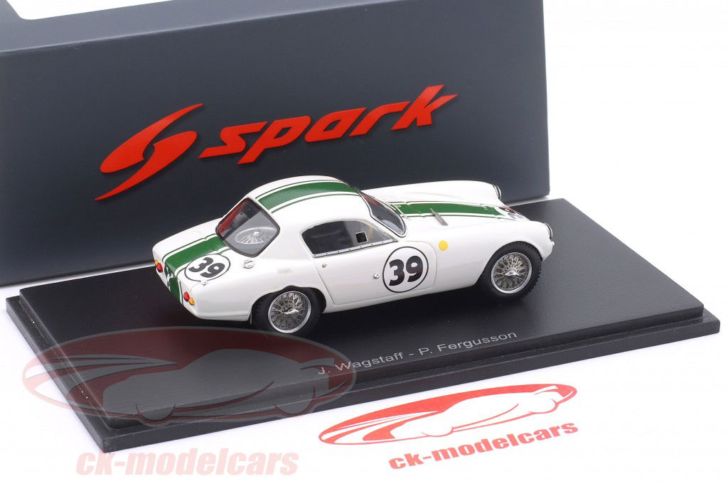 Lotus Elite #39 vinder GT1.3 24h LeMans 1963 Fergusson, Wagstaff 1:43 Spark
