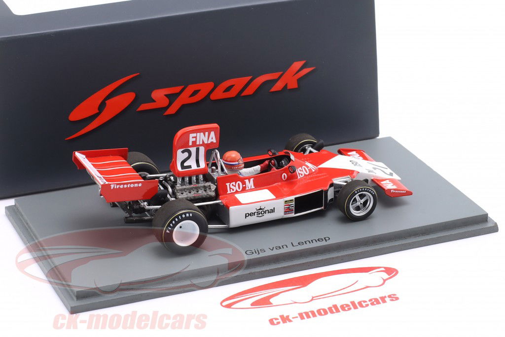 Gijs van Lennep Iso-Marlboro FW02 #21 Belgium GP Formula 1 1974 1:43 Spark