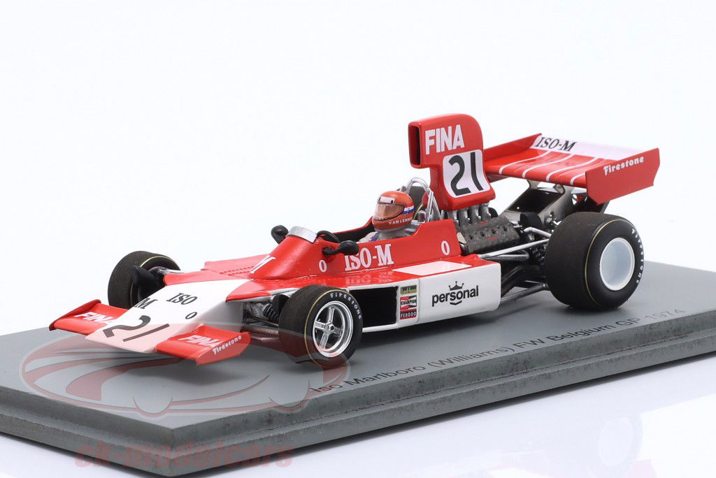 Gijs van Lennep Iso-Marlboro FW02 #21 Belgium GP Formula 1 1974 1:43 Spark