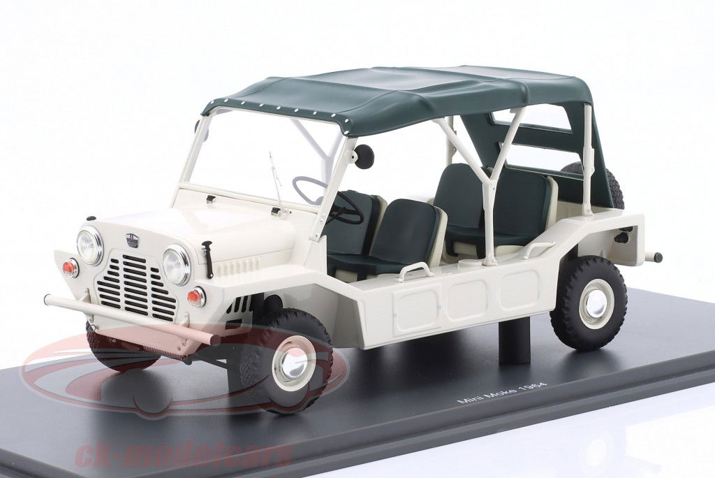 Mini Moke Année de construction 1964 blanc / vert 1:18 Schuco