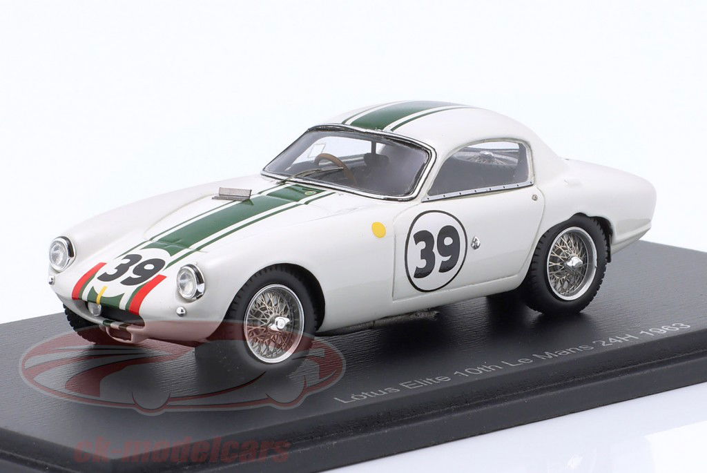Lotus Elite #39 vinder GT1.3 24h LeMans 1963 Fergusson, Wagstaff 1:43 Spark