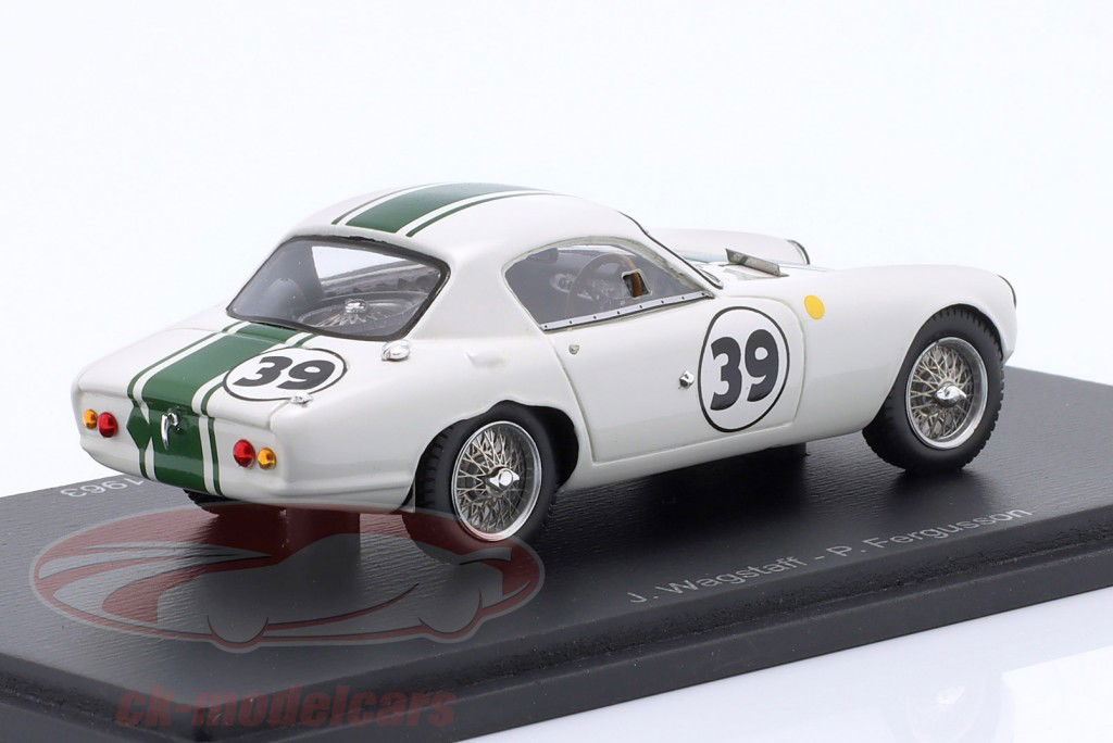 Lotus Elite #39 vinder GT1.3 24h LeMans 1963 Fergusson, Wagstaff 1:43 Spark