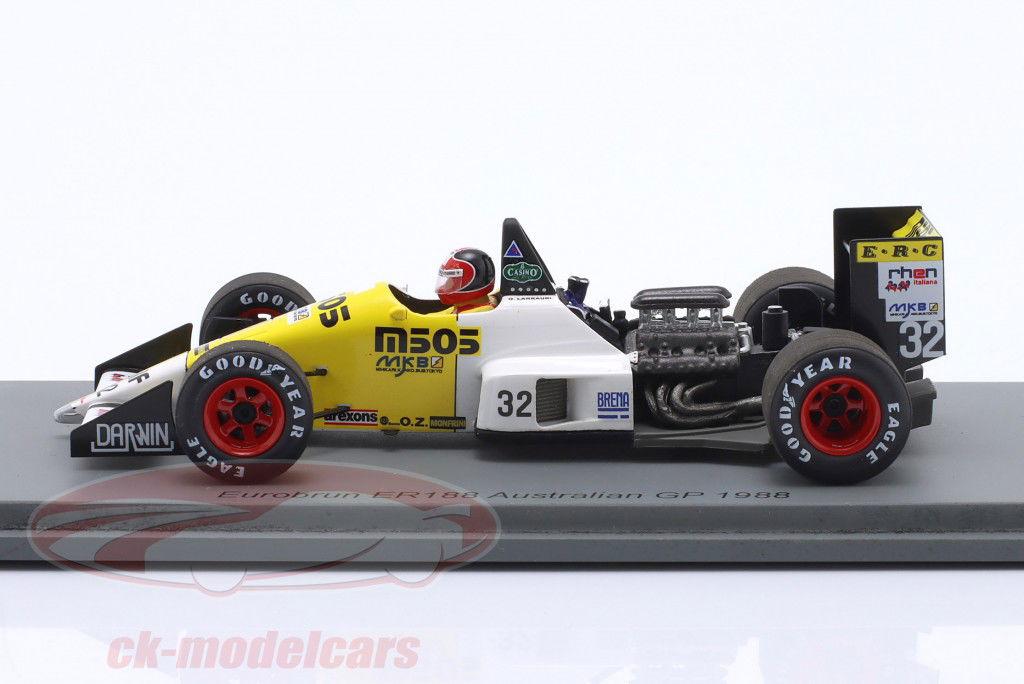 Oscar Larrauri EuroBrun ER188 #32 Australie GP formule 1 1988 1:43 Spark